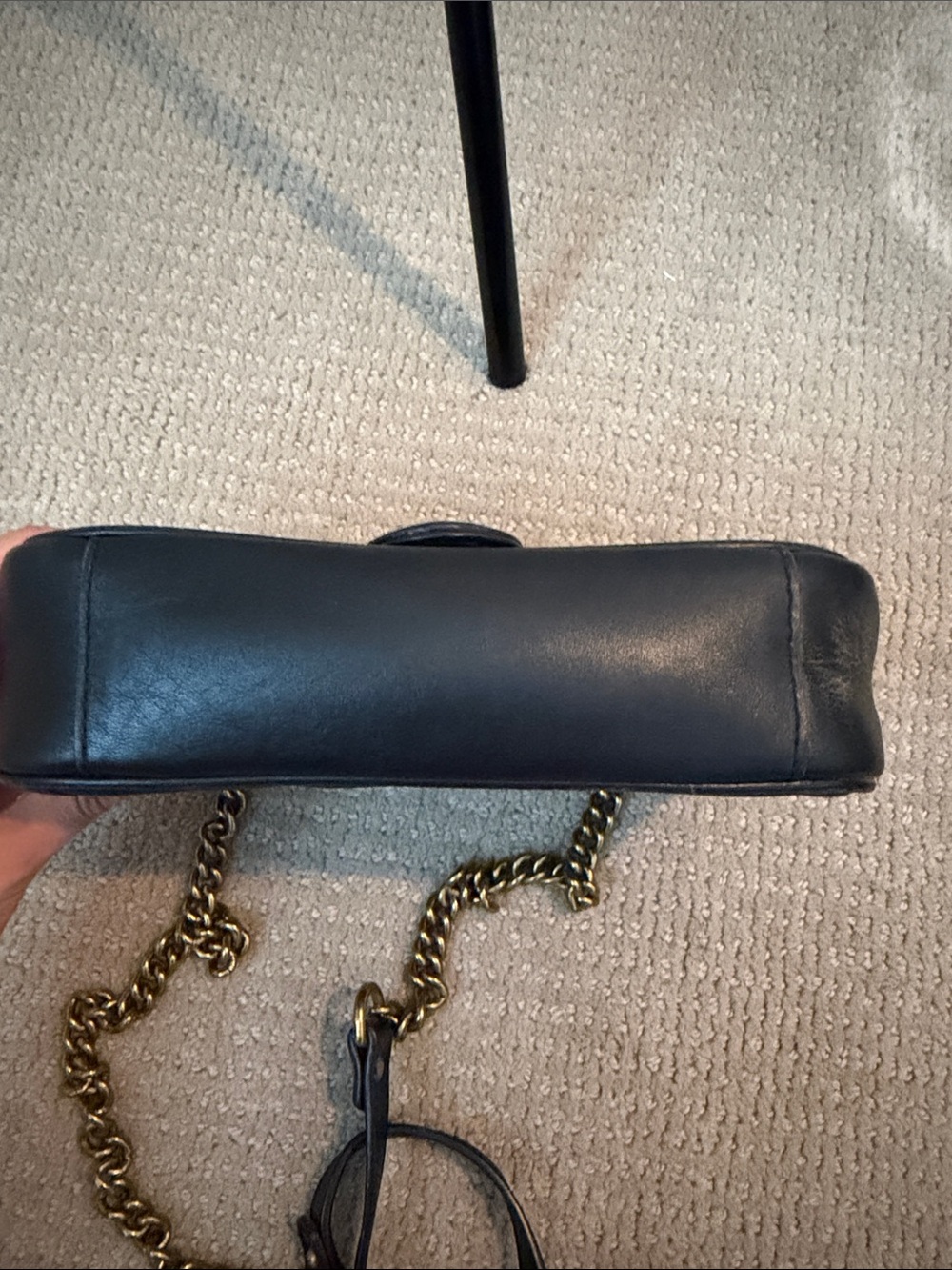 FAUX Gucci Marmont Matelassé Leather Shoulder Bag in Black - Picture 5 of 5